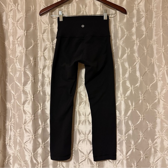 Lululemon Black Wunder Under Crop Hi-Rise Full-On Luon Leggings - Picture 7 of 13